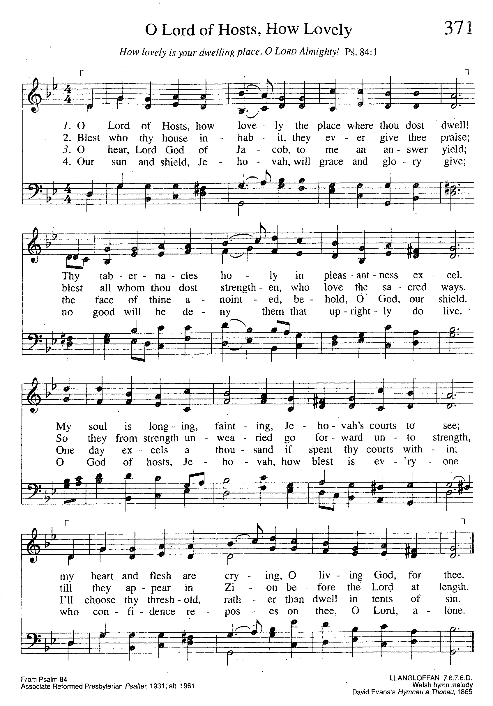 Adventist Hymn: How Lovely Is Thy Dwelling Place - Christian Song lyrics,  with PDF